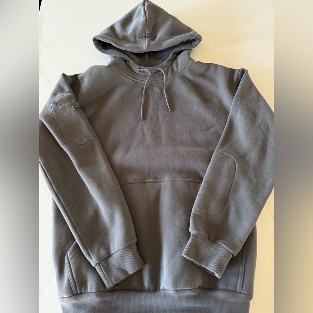 Womens Gray Comfrt Hooded Sweatshirt